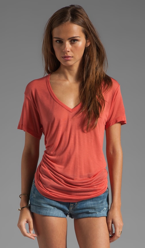 Sheer Jersey Classic V Neck