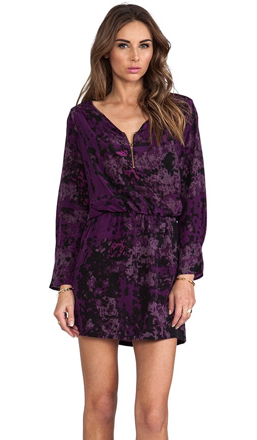 Purple Silk Purple Granite Print Miranda Mini Dress