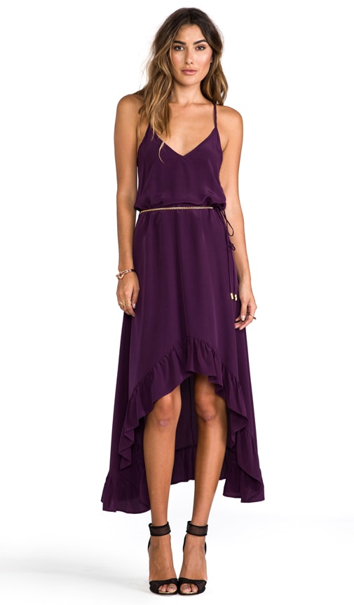 Silk Solids Romantic Maxi Dress