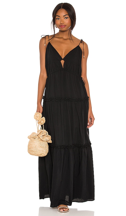 Karina Grimaldi Solana Solid Dress in Black | REVOLVE