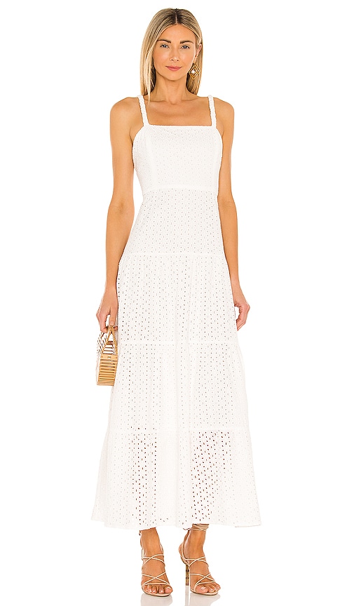 Karina Grimaldi Noni Eyelet Maxi Dress in White