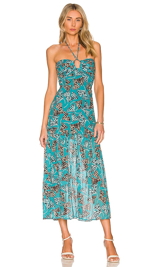 Karina Grimaldi Charlie Print Dress in Sky Tootsie | REVOLVE