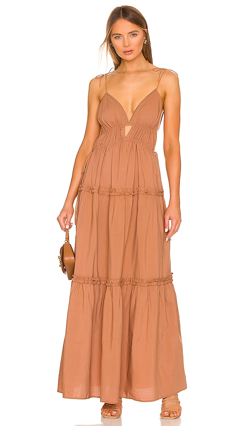Karina Grimaldi Solana Dress in Caramel | REVOLVE