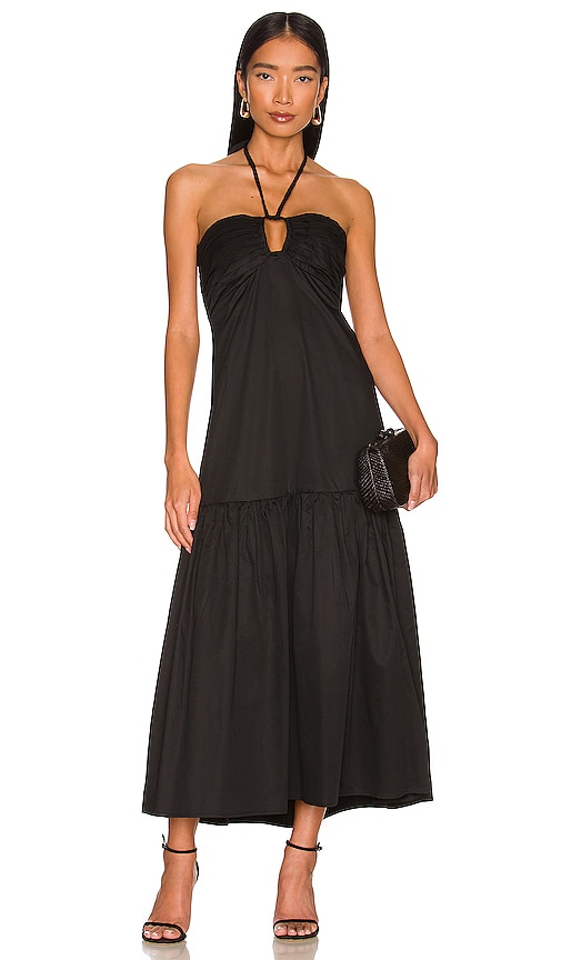 Karina Grimaldi Charlie Solid Dress in Black | REVOLVE