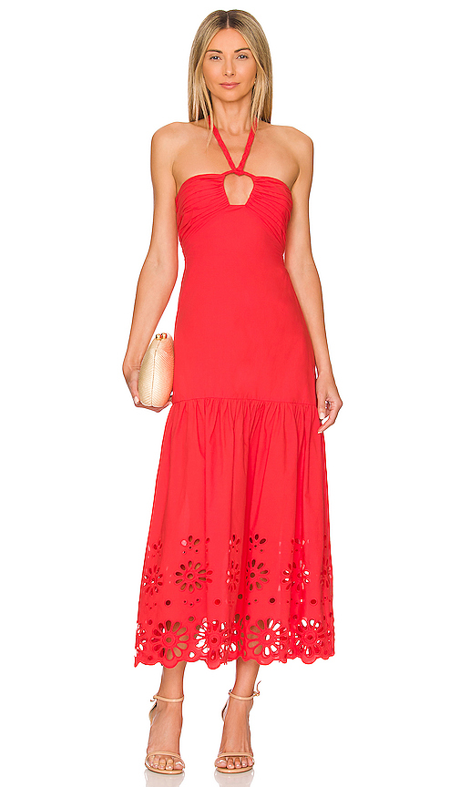 Karina Grimaldi Talia Embellished Maxi Dress In Red | ModeSens