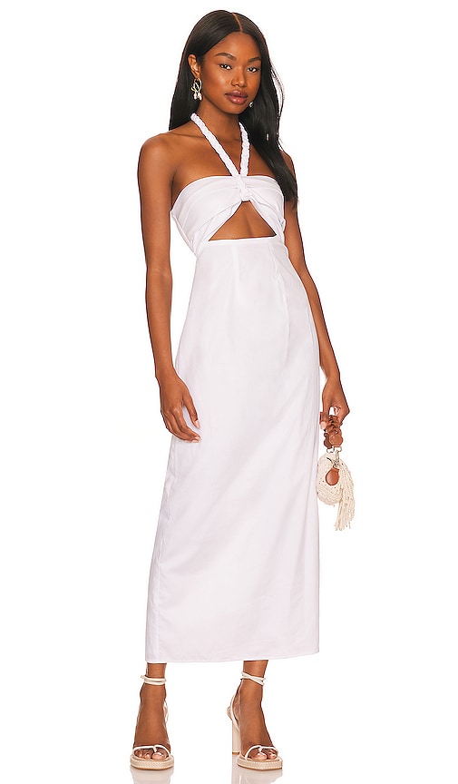 Karina Grimaldi Summer Solid Dress in White REVOLVE