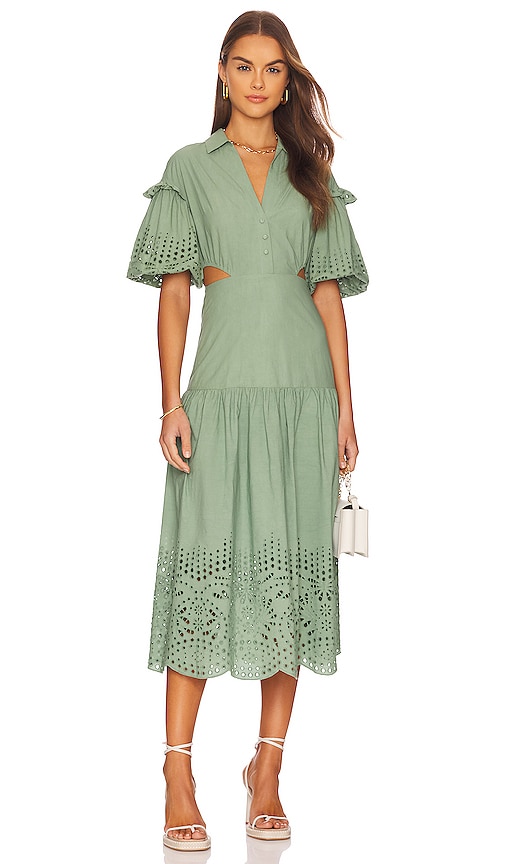 Karina Grimaldi Graciela Dress in Cucumber