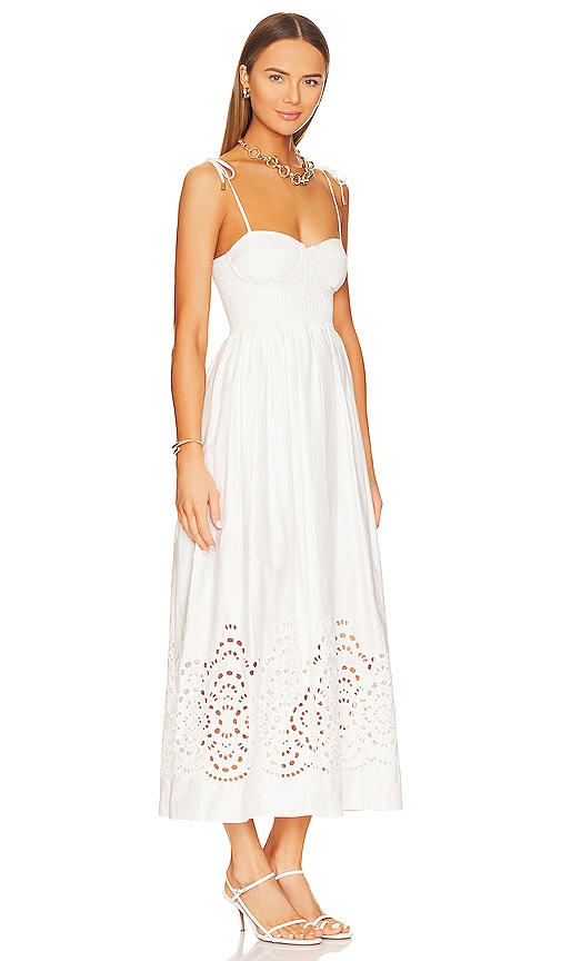 Shop Karina Grimaldi Josephine Midi Dress In White