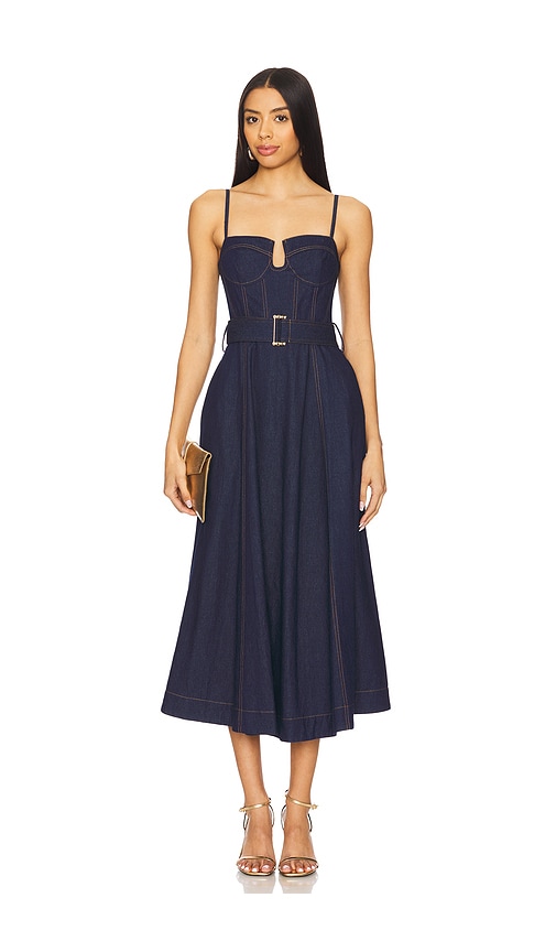 revolve denim dress mikayla Maverick Denim Dress