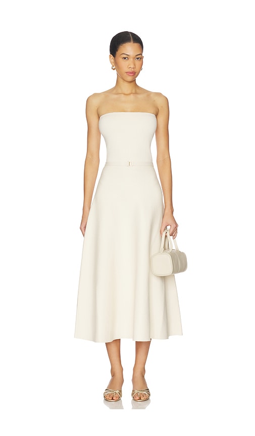 Karina Grimaldi Eira Strapless Midi Dress | Thumbnail 3 Karina Grimaldi Eira Strapless Midi Dress | Thumbnail 3