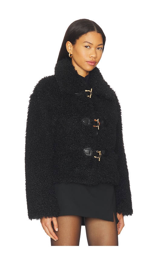 Karina Grimaldi Noelle Fur Jacket In Black