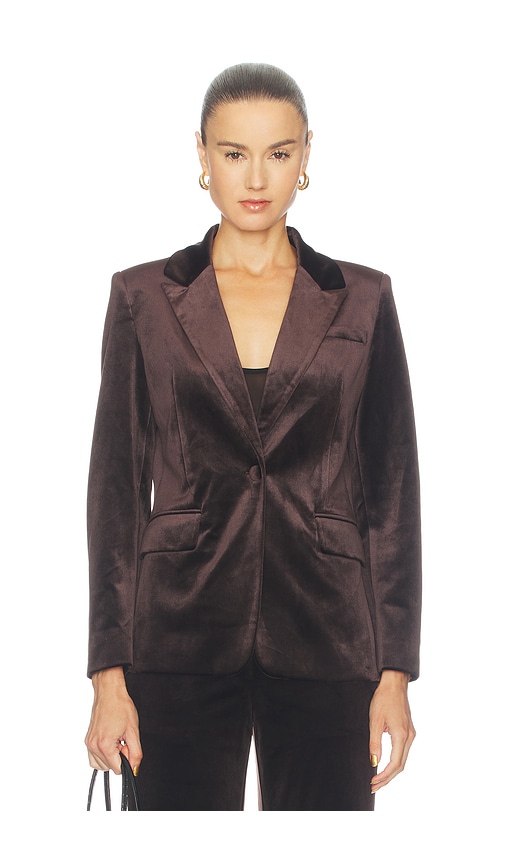 Shon Velvet Jacket by Karina Grimaldi in Espresso