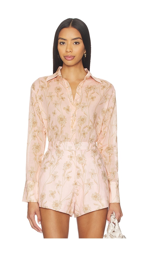 Karina Grimaldi Coral Print Blouse