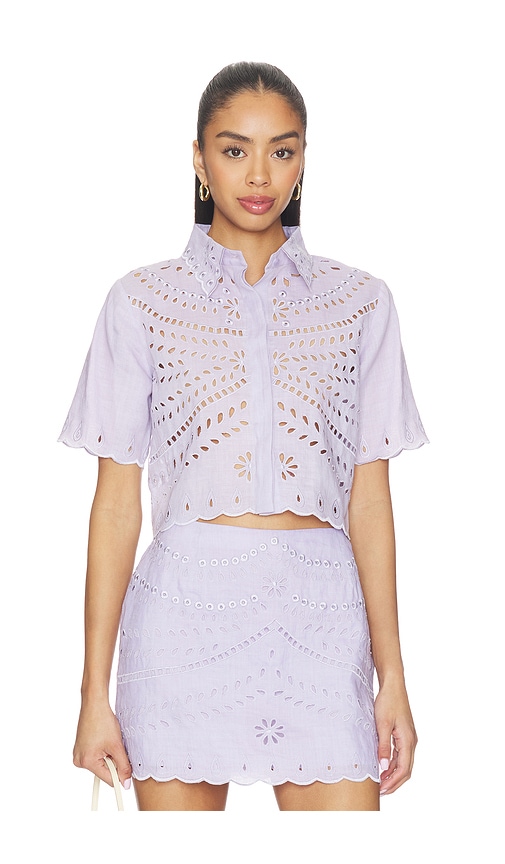 Karina Grimaldi Elin Embroidered Top