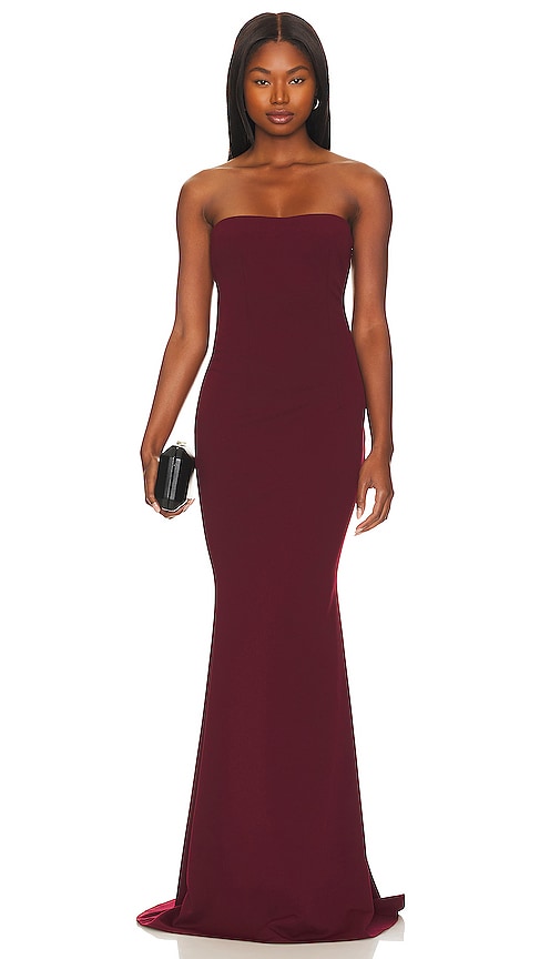 Shop Katie May Mary Kate Gown In Wine