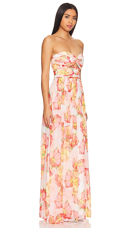 Shop Katie May Adele Gown In Apricot Poppy