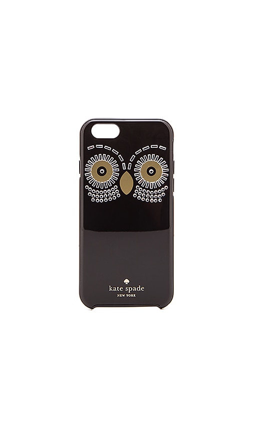 kate spade new york Embellished Owl iPhone 6 Case in Black REVOLVE