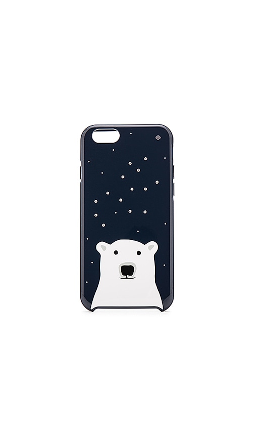 kate spade new york Sparkle Polar Bear iPhone 6 Case in Rich Navy