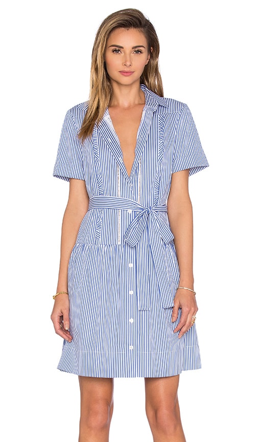 kate spade new york Pinstripe Shirt Dress in Classic Mens Blue & Fresh ...