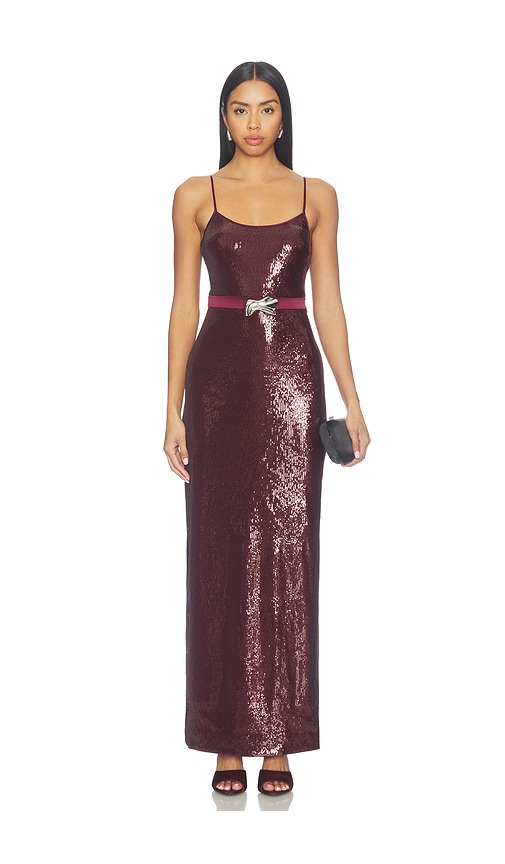 Kate Barton Kitty Dress In Burgundy