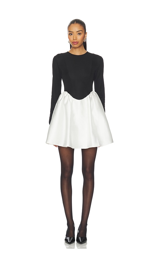 Kate Barton Clarissa Colorblock Mini Dress In Black