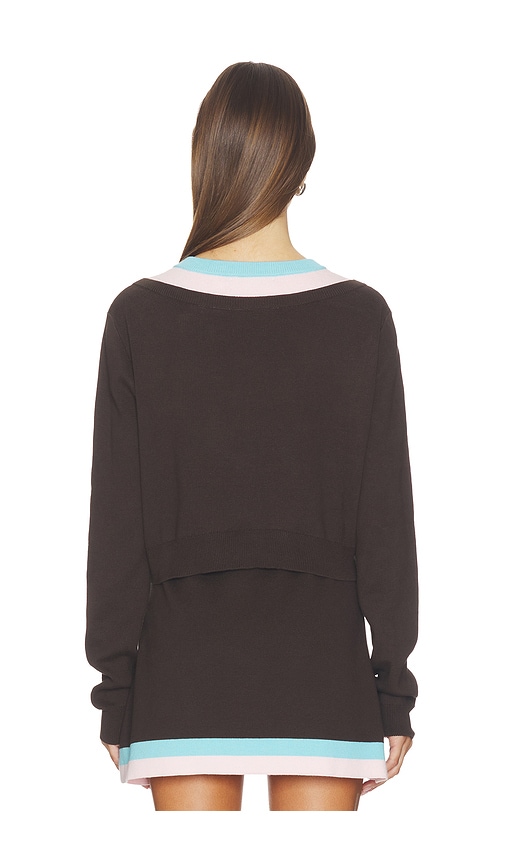  Kate Barton Cardigan Illusion Layered In Chocolate. Größe Xs. Also In S, M, L. 