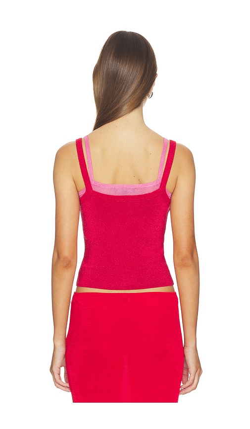  Kate Barton Oberteil Kb Layered Tank In Red,fuchsia. Größe Xs. Also In S, M, L. 