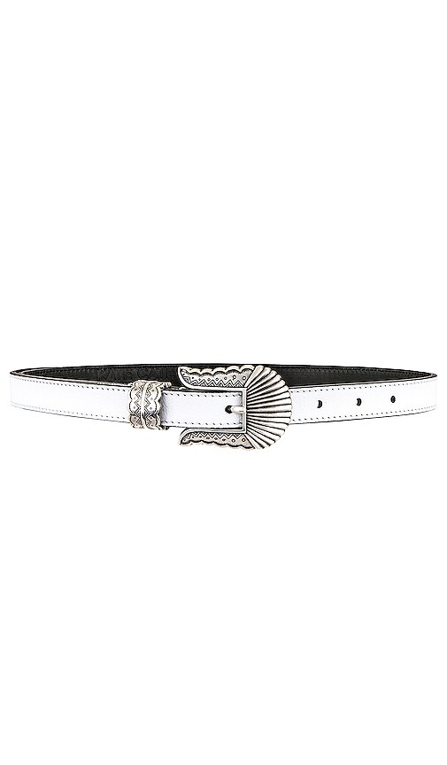 KATE CATE Thin Kim Long Belt in White