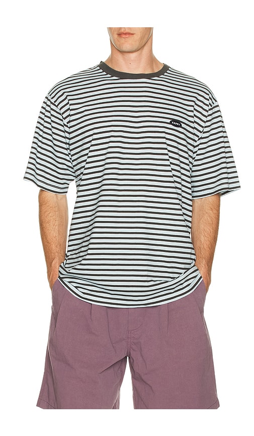 KAPPY DESIGN Indigo Stripe Half Tee