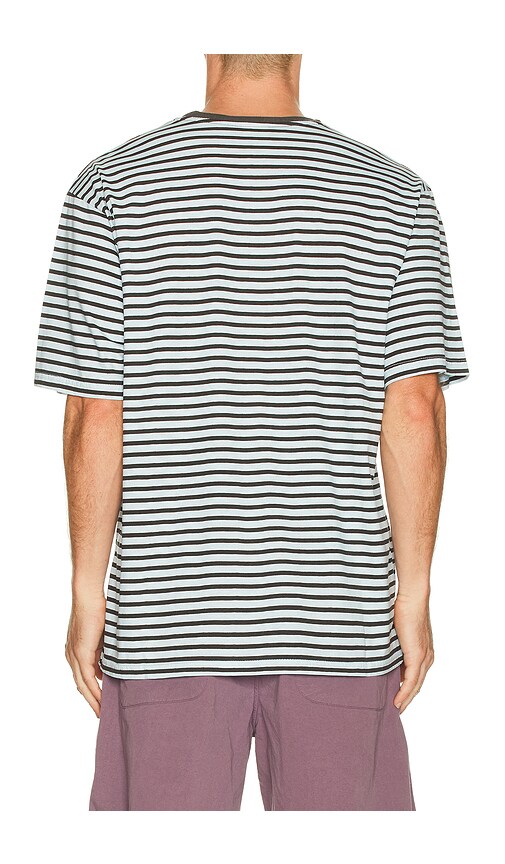 Kappy Design Indigo Stripe Half Tee In Blue