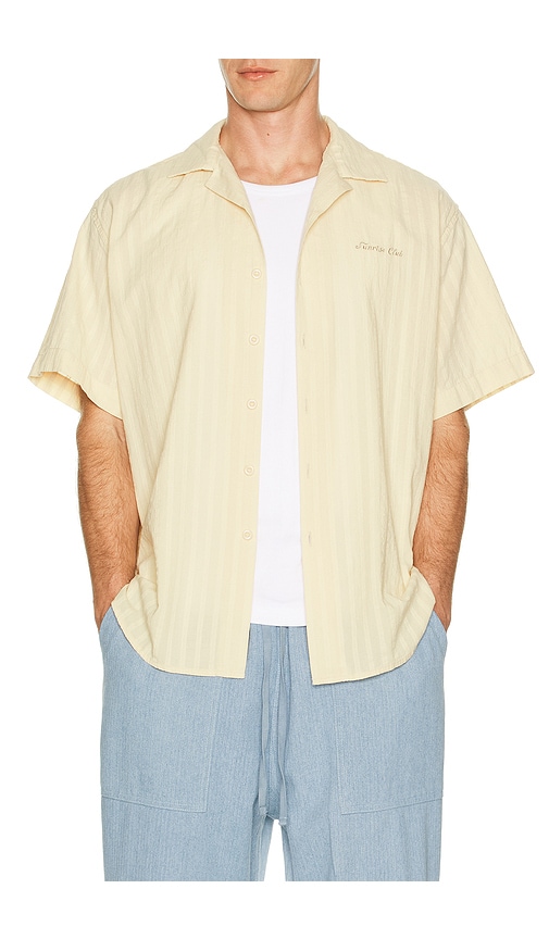 KAPPY DESIGN Jacquard Open Collar Shirt