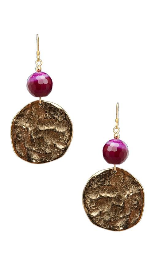 Bead and Disk Earrings