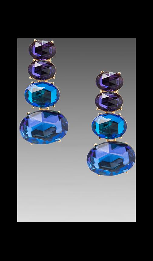 Four Stone Drop Earrings