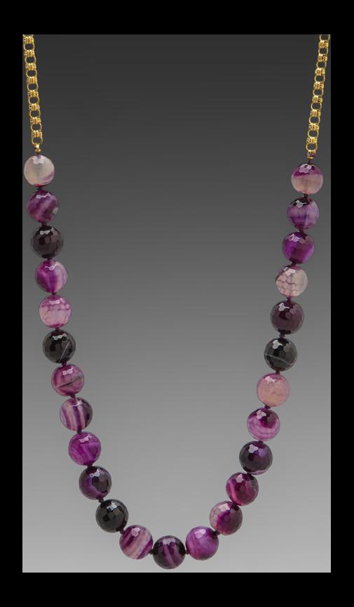 36' Gold Chain Agate Necklace
