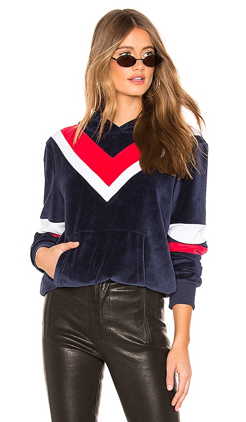 Chevron Velour Hoodie