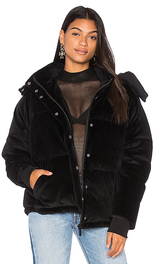 KENDALL + KYLIE Velour Puffer Jacket in 