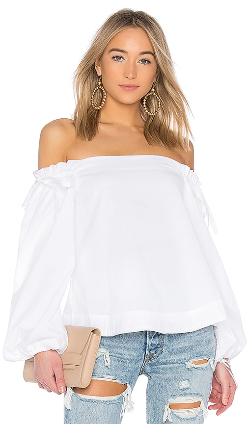 KENDALL + KYLIE Off Shoulder Top in Bright White | REVOLVE