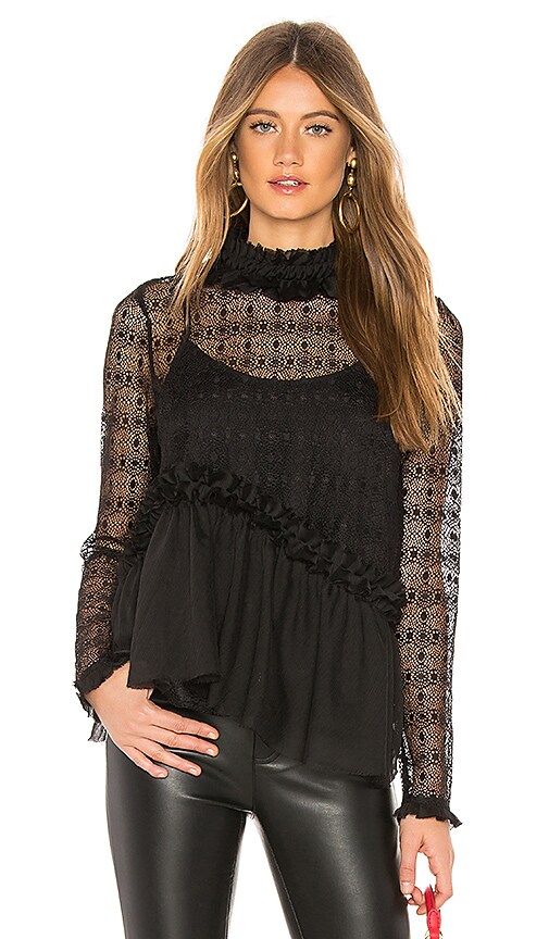 Sheer Ruffle Top