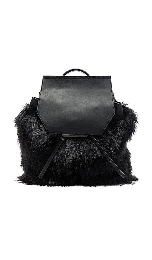 black fur backpack