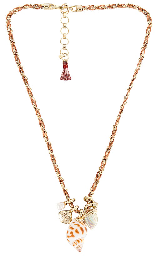 Kendra Scott Oleana Charm Necklace in Gold Iridescent Abalone