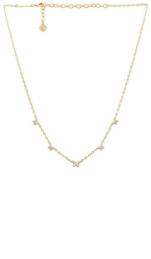 Kendra Scott Lillia Crystal Strand Necklace in Gold & White Crystal ...