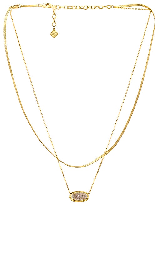 Kendra Scott Elisa Multi Strand Necklace In Gold Iridescent