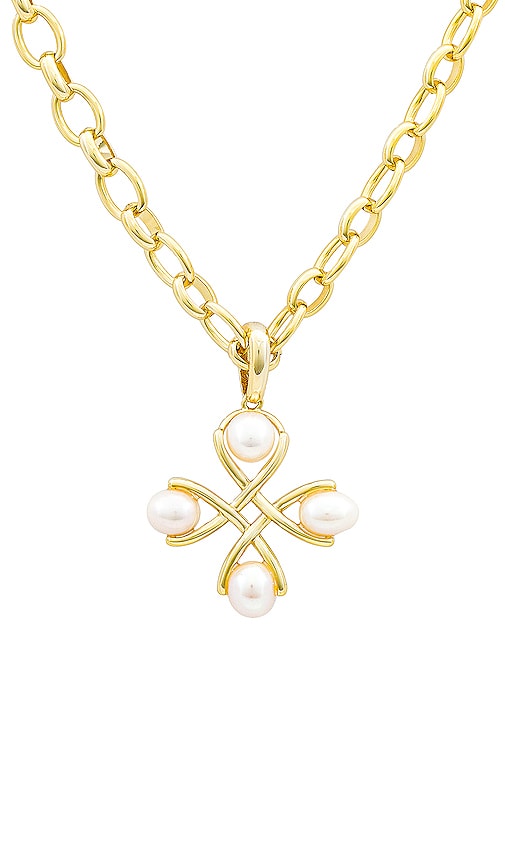 Shop Kendra Scott Everleigh Pearl Pendant Necklace In White Pearl