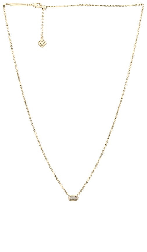 Shop Kendra Scott Fern Pendant Necklace In Gold & White Crystal