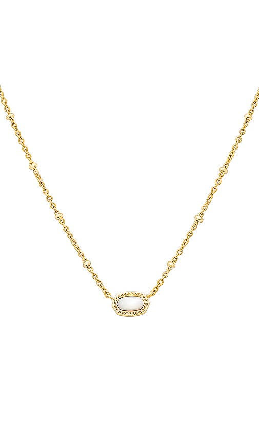 Shop Kendra Scott Mini Elisa Pendant Necklace In 金色，象牙白珍珠母