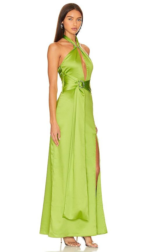 Shop Khanums X Rrevolve Kenisei Halter Gown In Green