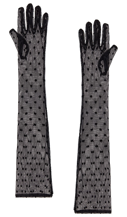Shop Kiki De Montparnasse Merci Gloves In 黑色