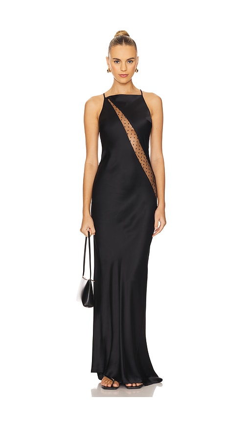 Kiki De Montparnasse Merci Asymmetric Gown In Black