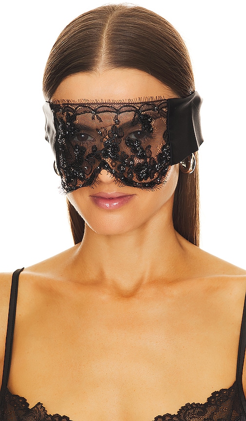 Black Lace Beaded Blindfold by Kiki de Montparnasse