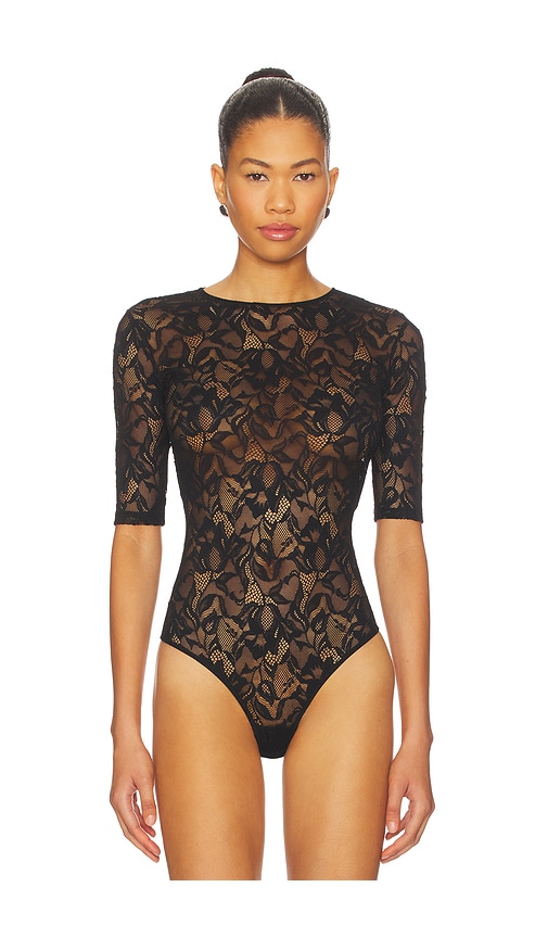 Kiki De Montparnasse Sophie Stretch Lace Bodysuit In Black